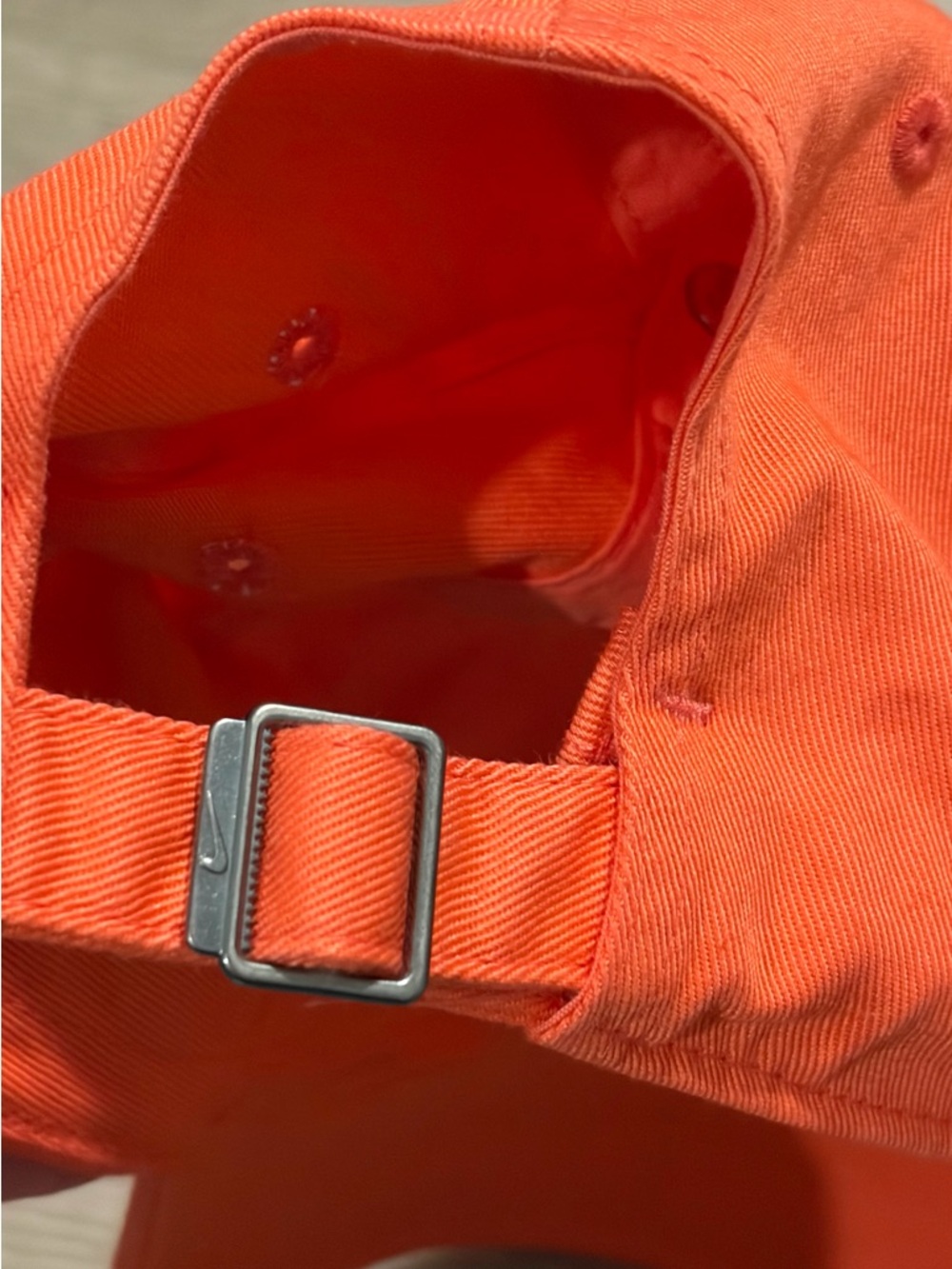 Nike Bright Orange Casual Baseball Cap with White Logo - Picture 5 of 5